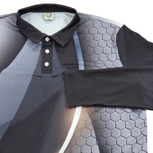 Hardaddy Geometric Graphic Long Sleeve Jersey‎ Shirt Mens XL